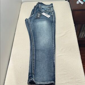 Faded Blue Straight Leg Men’s Jeans